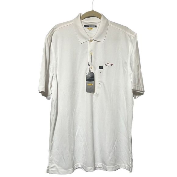 Greg Norman NWT White Play Dry Polo Short Sleeve Golf Shirt Size XL - Picture 1 of 4